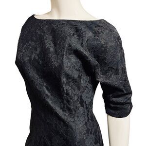 Vintage Black Lace Maxi Dress size Small